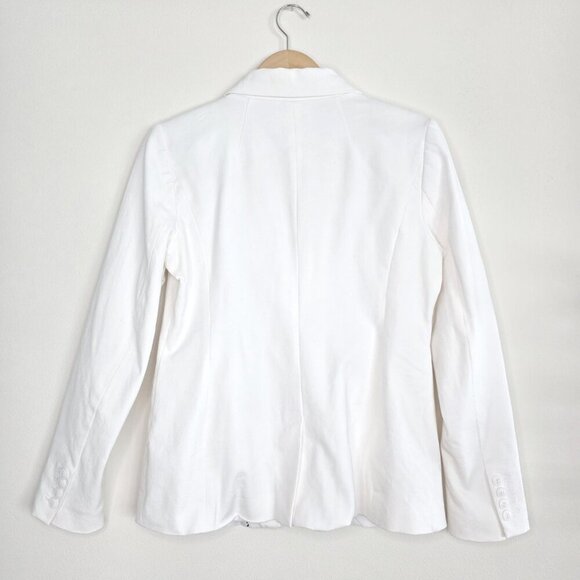 1901 White Cotton Blend Blazer Single Breasted Jacket Spring and Summer Coat - Picture 7 of 16